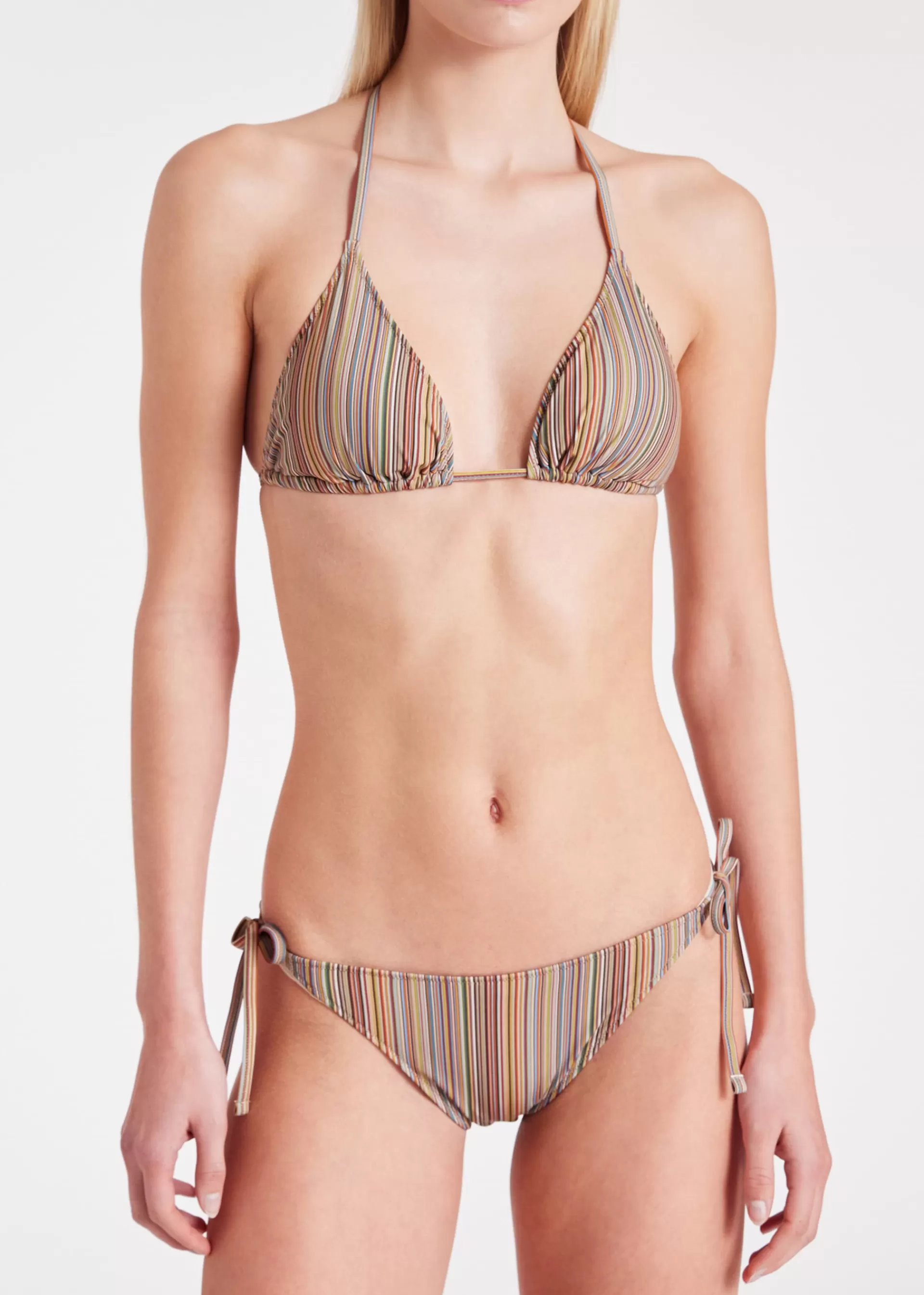 Women's 'Signature Stripe' Triangle Bikini Top>Paul Smith Cheap