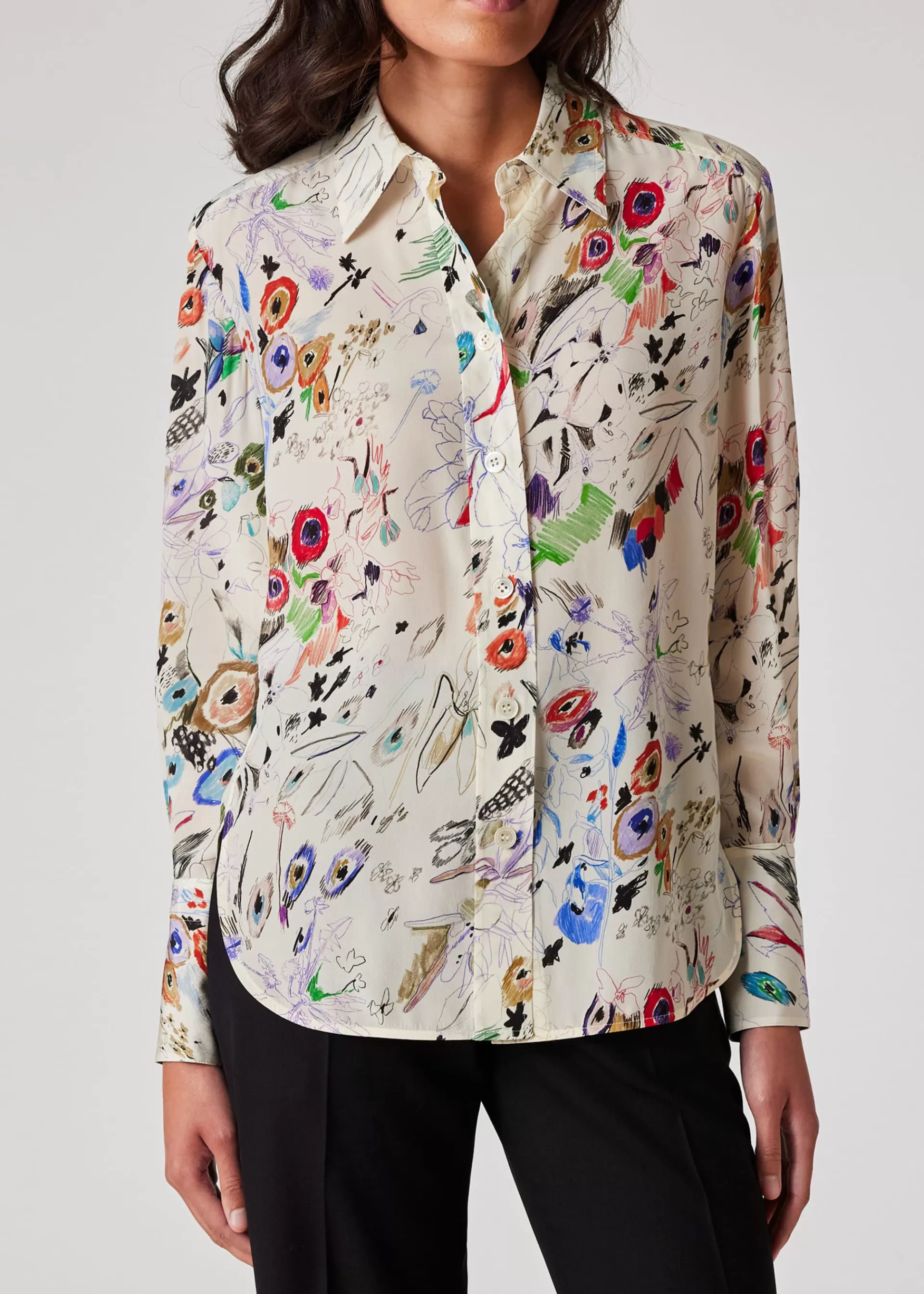 Women's 'Sketchbook Botanical' Silk Shirt>Paul Smith Shop