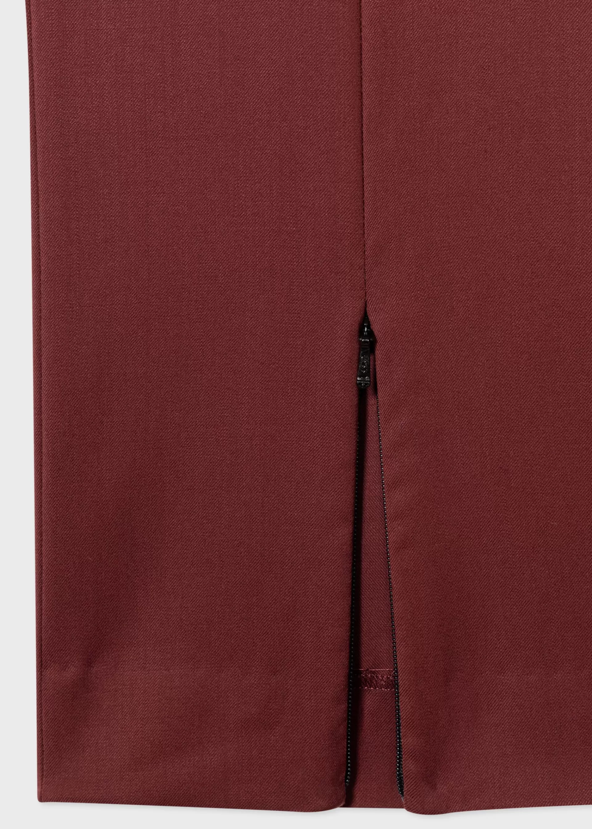 Women's Slim-Fit Burgundy Wool Twill Trousers>Paul Smith Best Sale