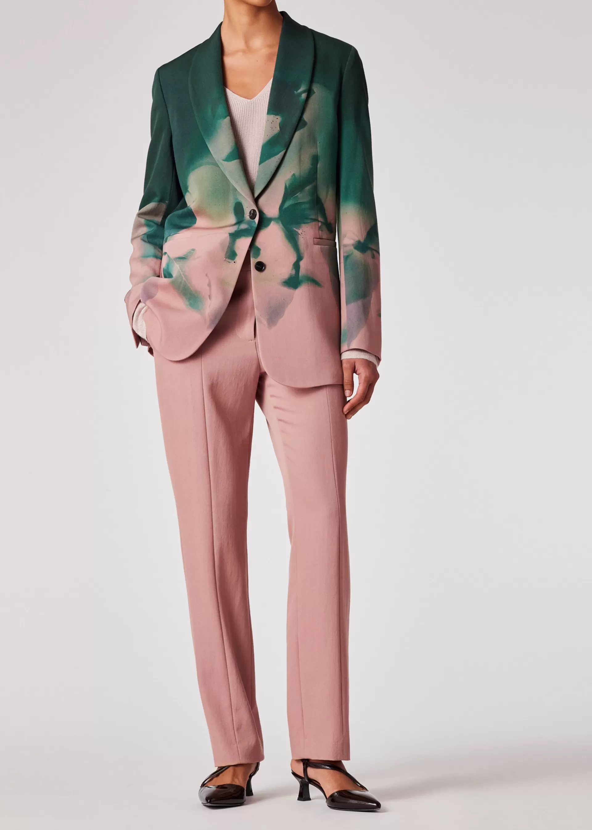 Women's Slim-Fit Dusky Pink Wool Trousers>Paul Smith Best