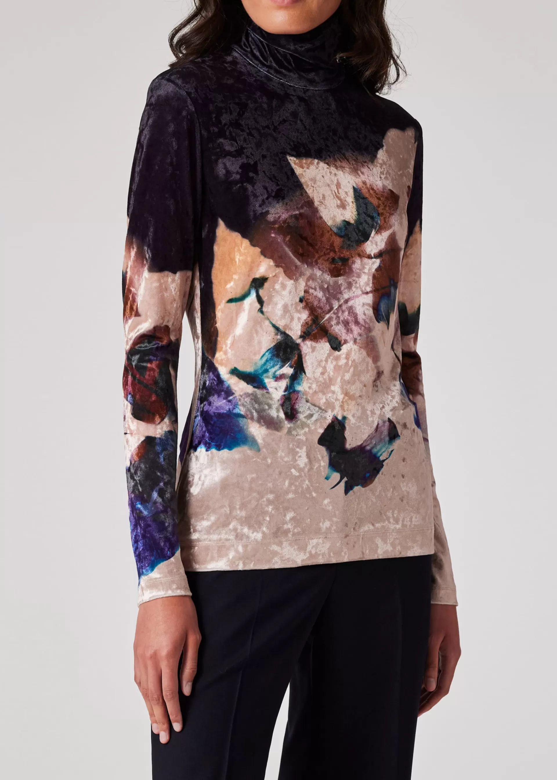 Women's 'Solar Gram' Placement Print Velvet Top>Paul Smith Discount