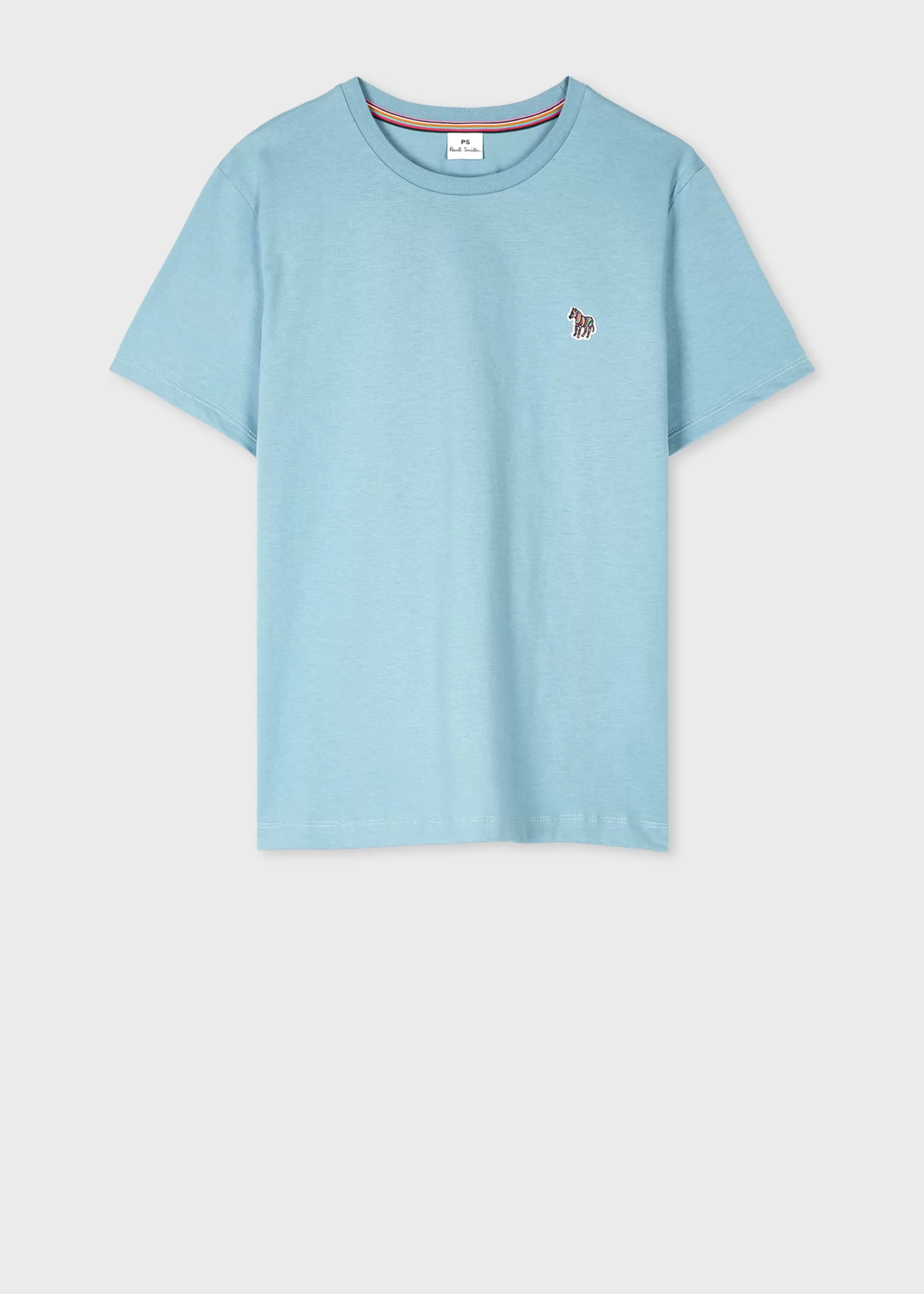 Women's Steel Blue Zebra Logo Cotton T-Shirt>Paul Smith Flash Sale