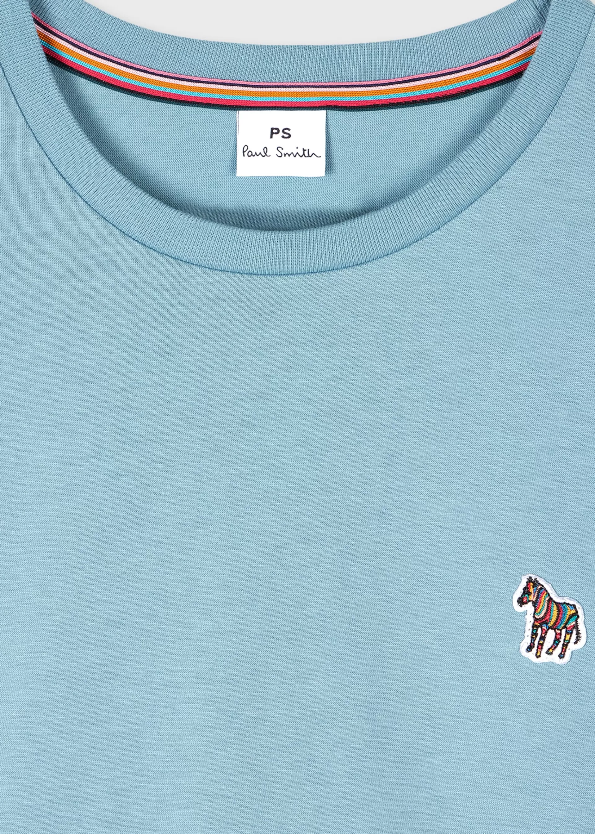 Women's Steel Blue Zebra Logo Cotton T-Shirt>Paul Smith Flash Sale