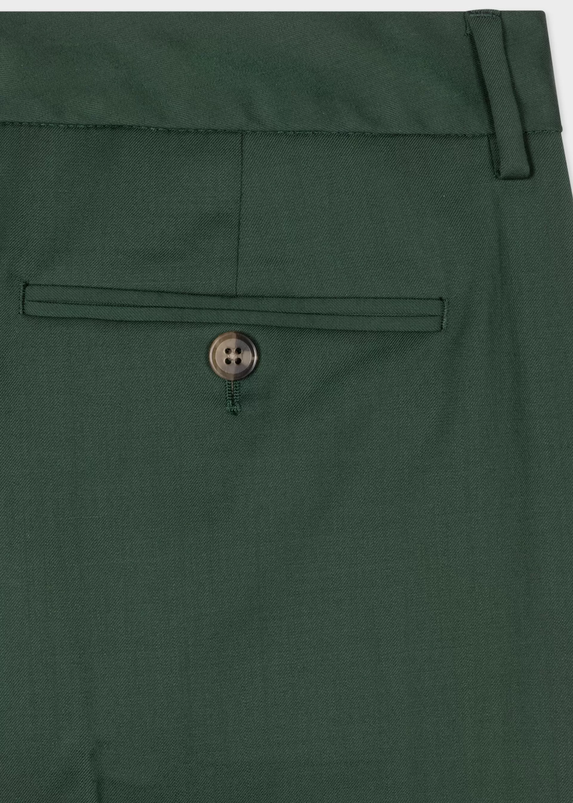 Women's Tapered-Fit Dark Green Wool Trousers>Paul Smith Store