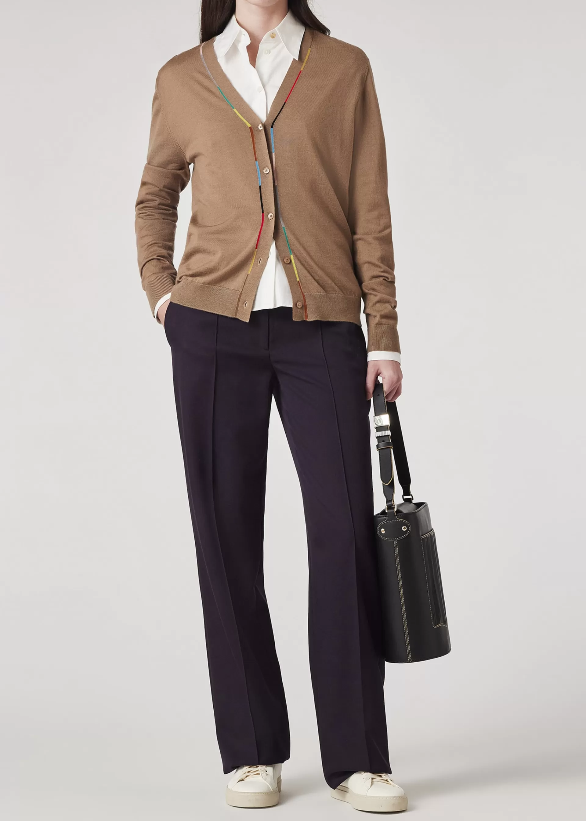 Women's Merino Knitted V-Neck Cardigan>Paul Smith Flash Sale