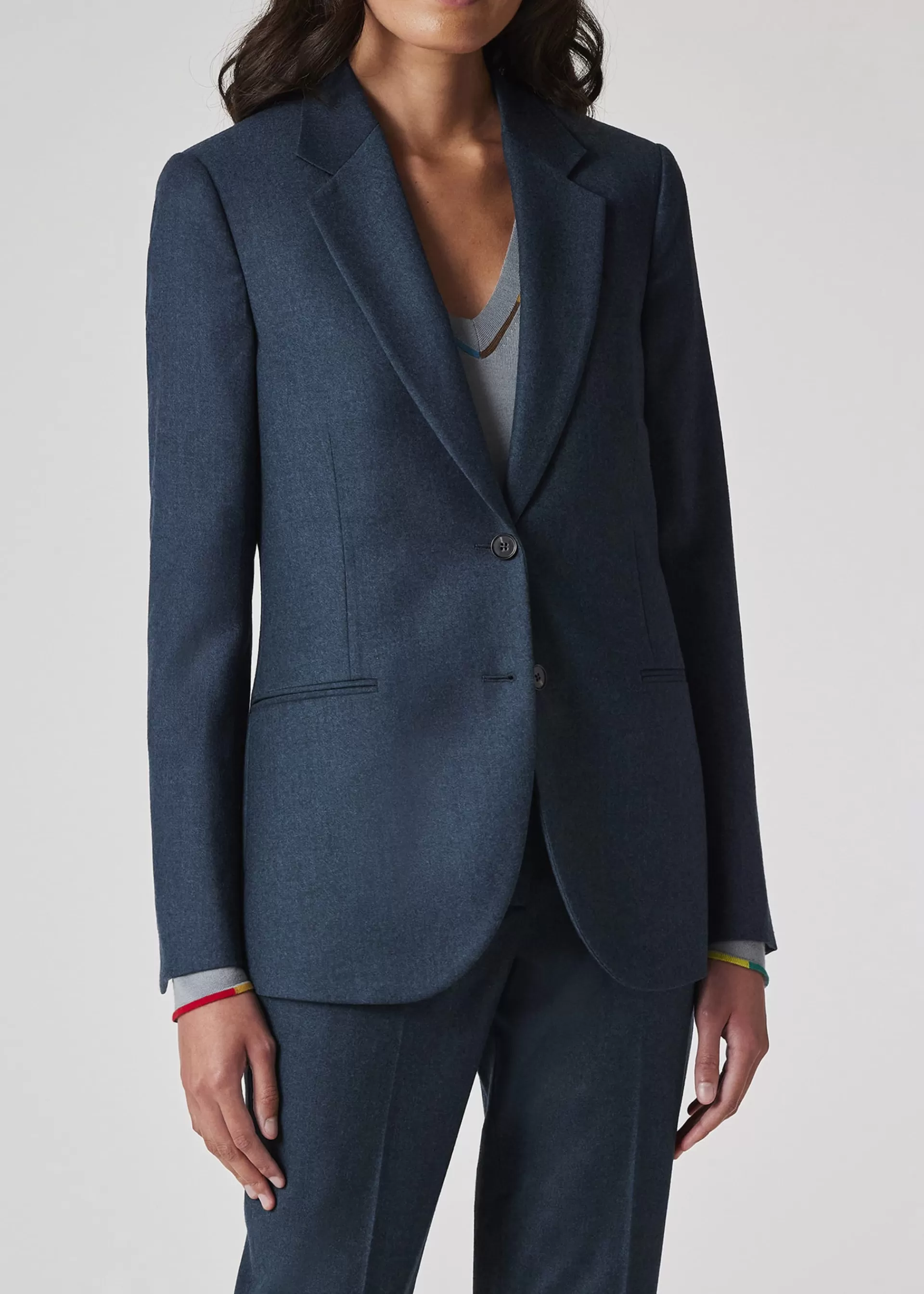 Women's Wool-Cashmere Flannel Two-Button Blazer>Paul Smith Clearance