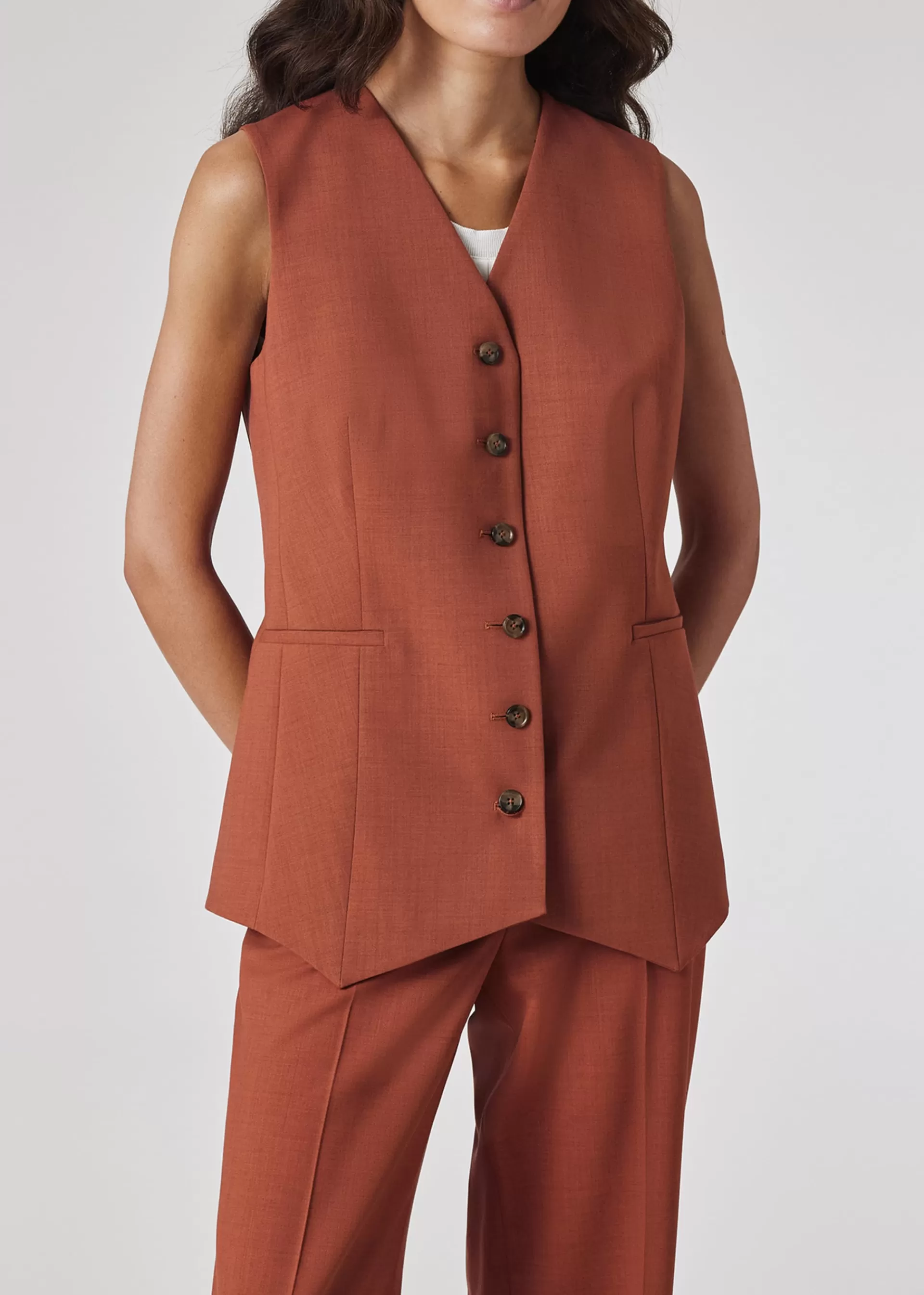 Women's Overdyed Wool Waistcoat>Paul Smith New