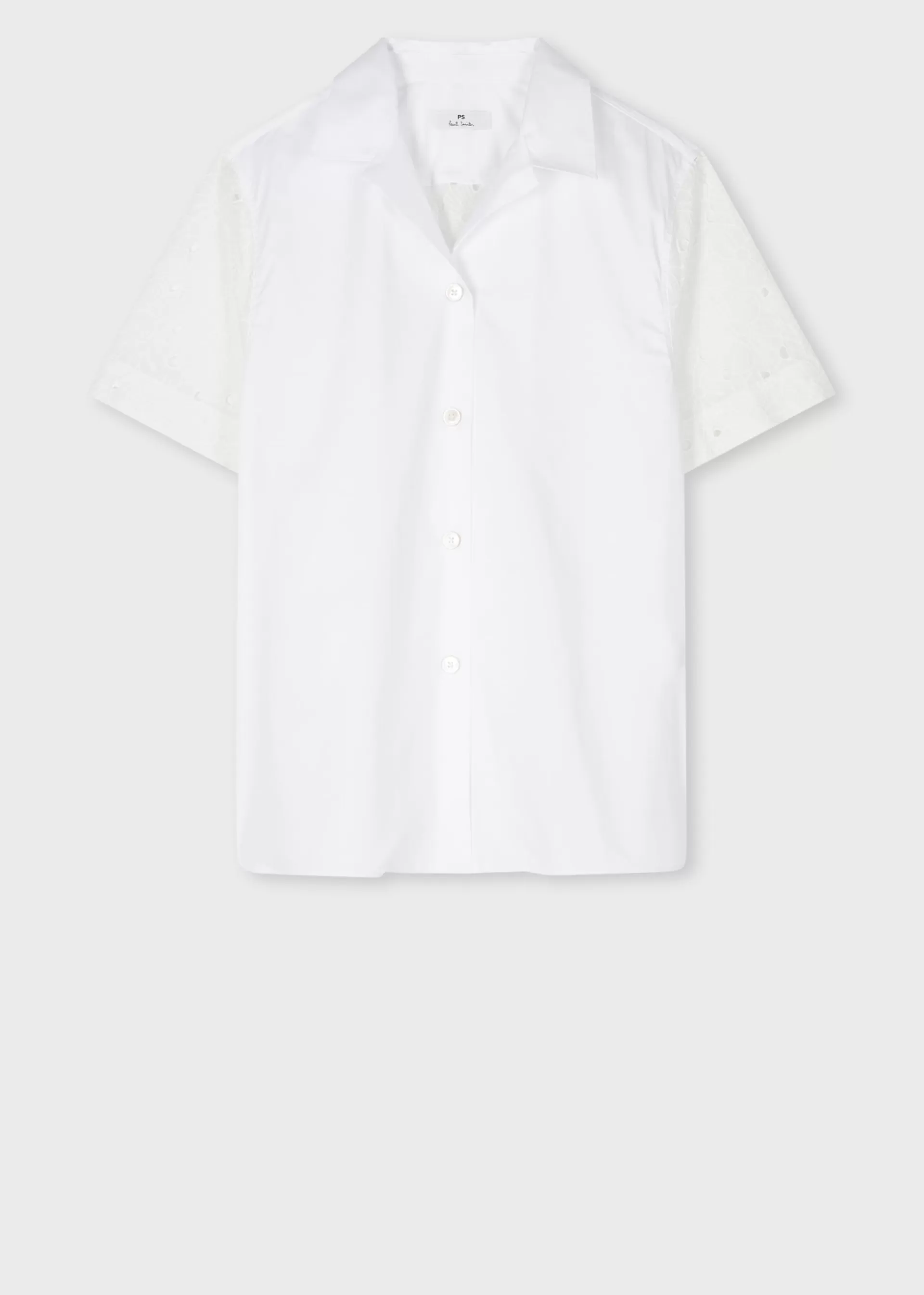 Women's Cotton Broderie Panel Shirt>Paul Smith Online