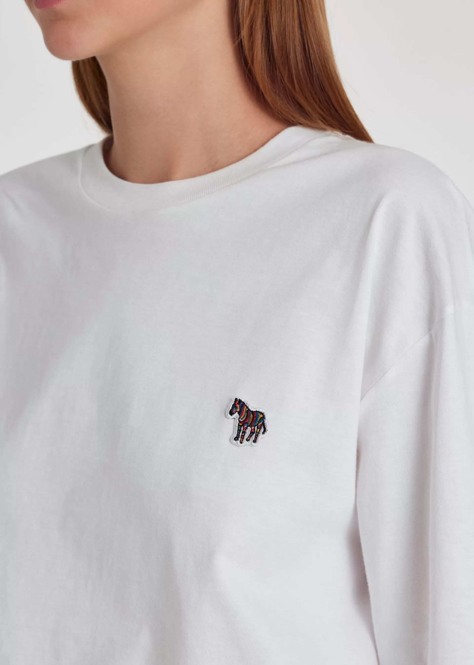 Women's Cotton Long-Sleeve Zebra T-Shirt>Paul Smith Clearance
