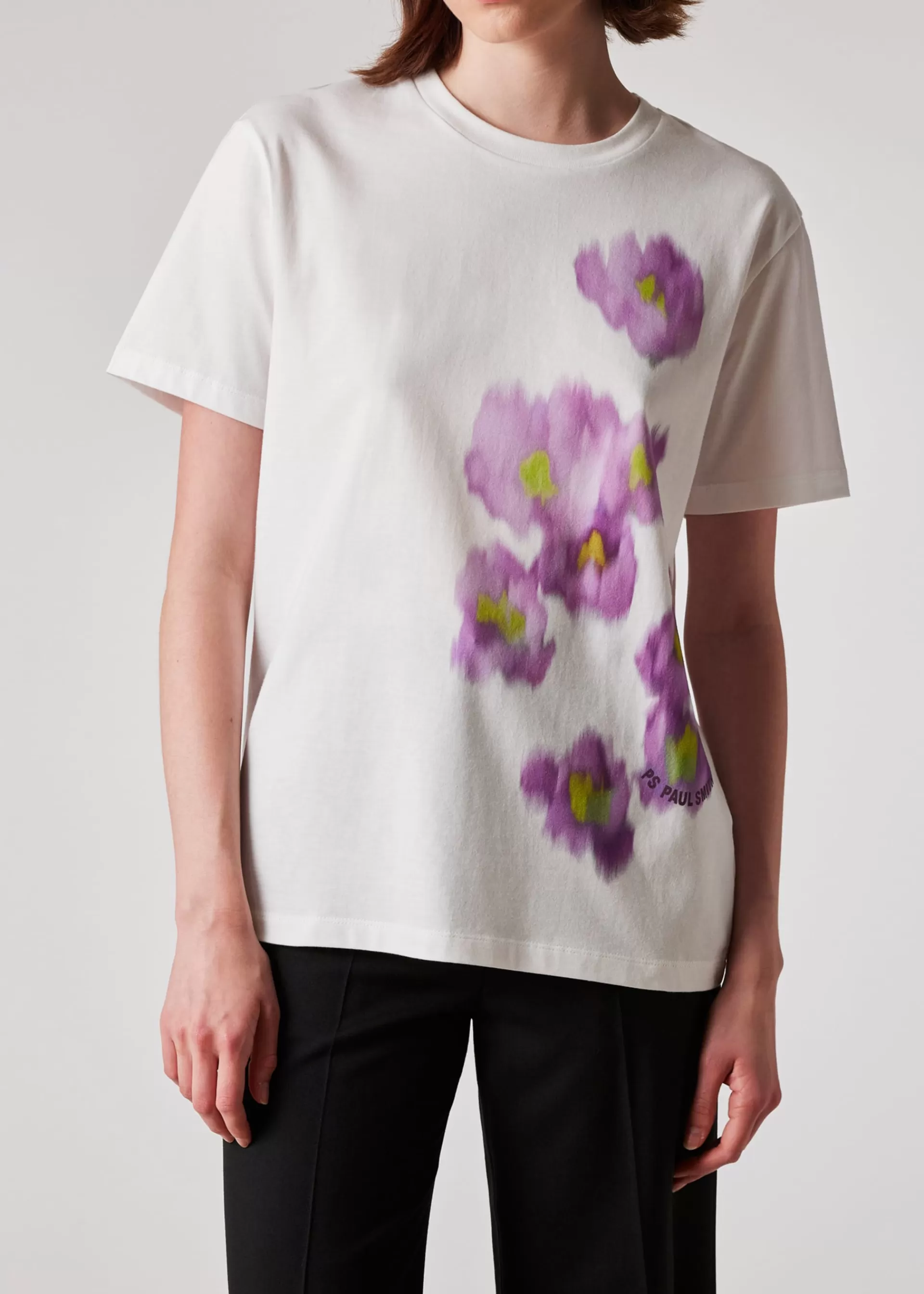 Women's 'Smudged Flowers' T-Shirt>Paul Smith Sale