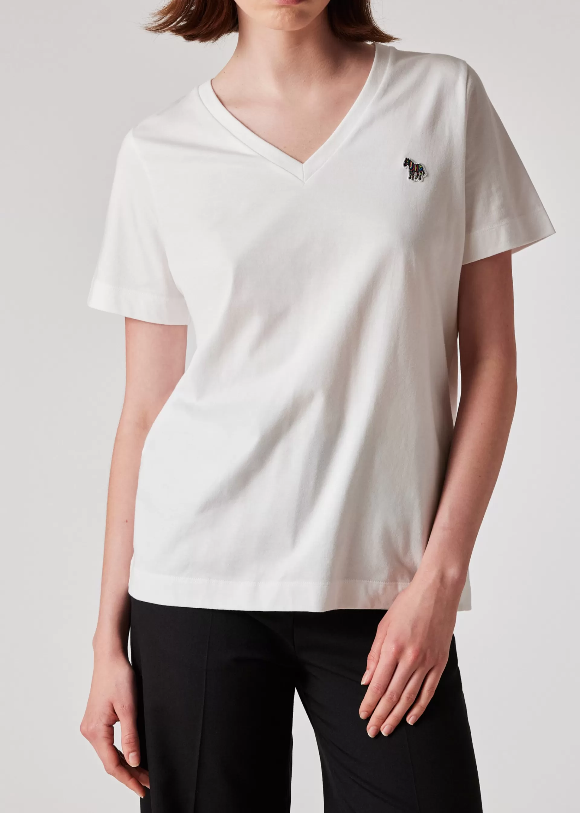 Women's V-Neck Zebra T-Shirt>Paul Smith Outlet