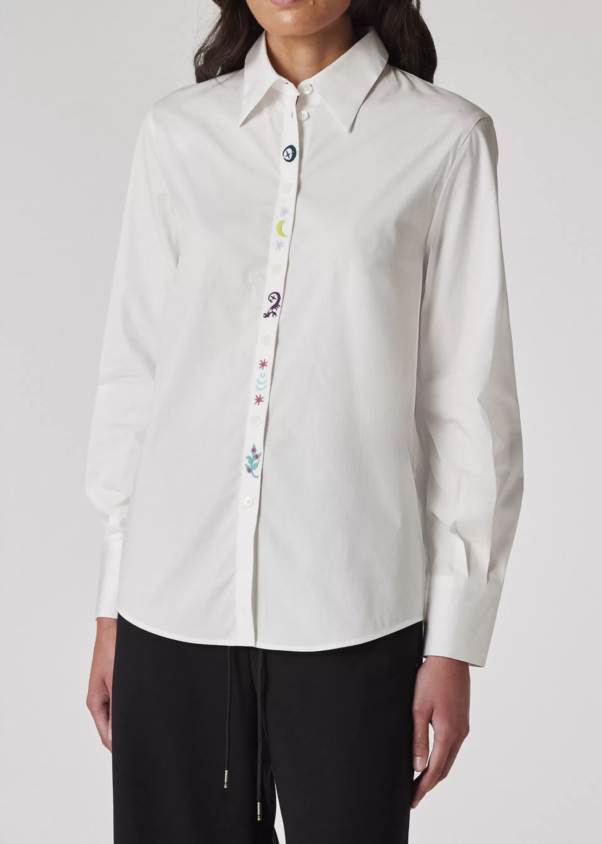 Women's 'Zodiac' Embroidered Cotton Shirt>Paul Smith Hot