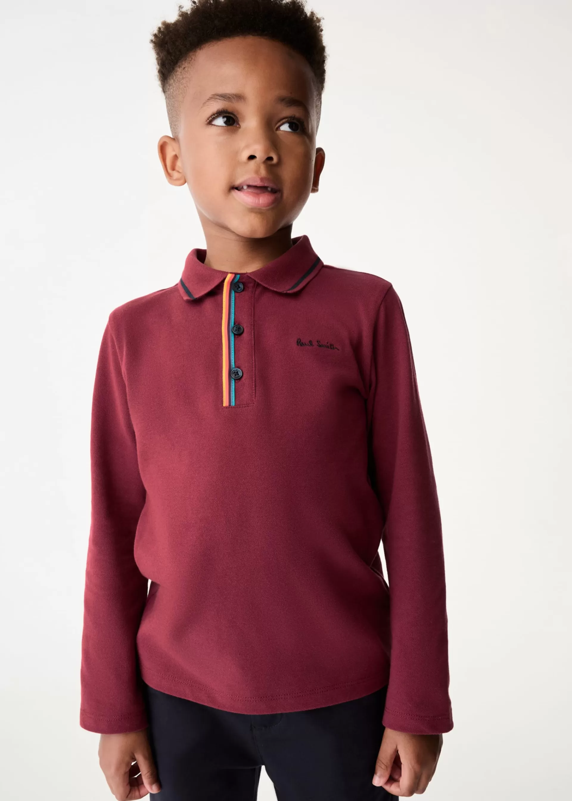 2-13 Years Signature Logo Long-Sleeve Polo Shirt>Paul Smith Cheap