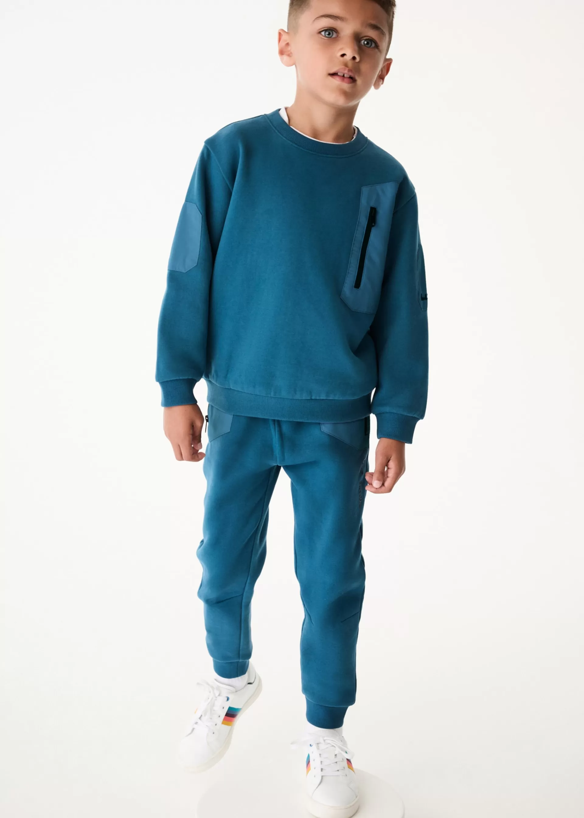 2-13 Years Mid Blue Mixed-Media Sweatshirt>Paul Smith Online