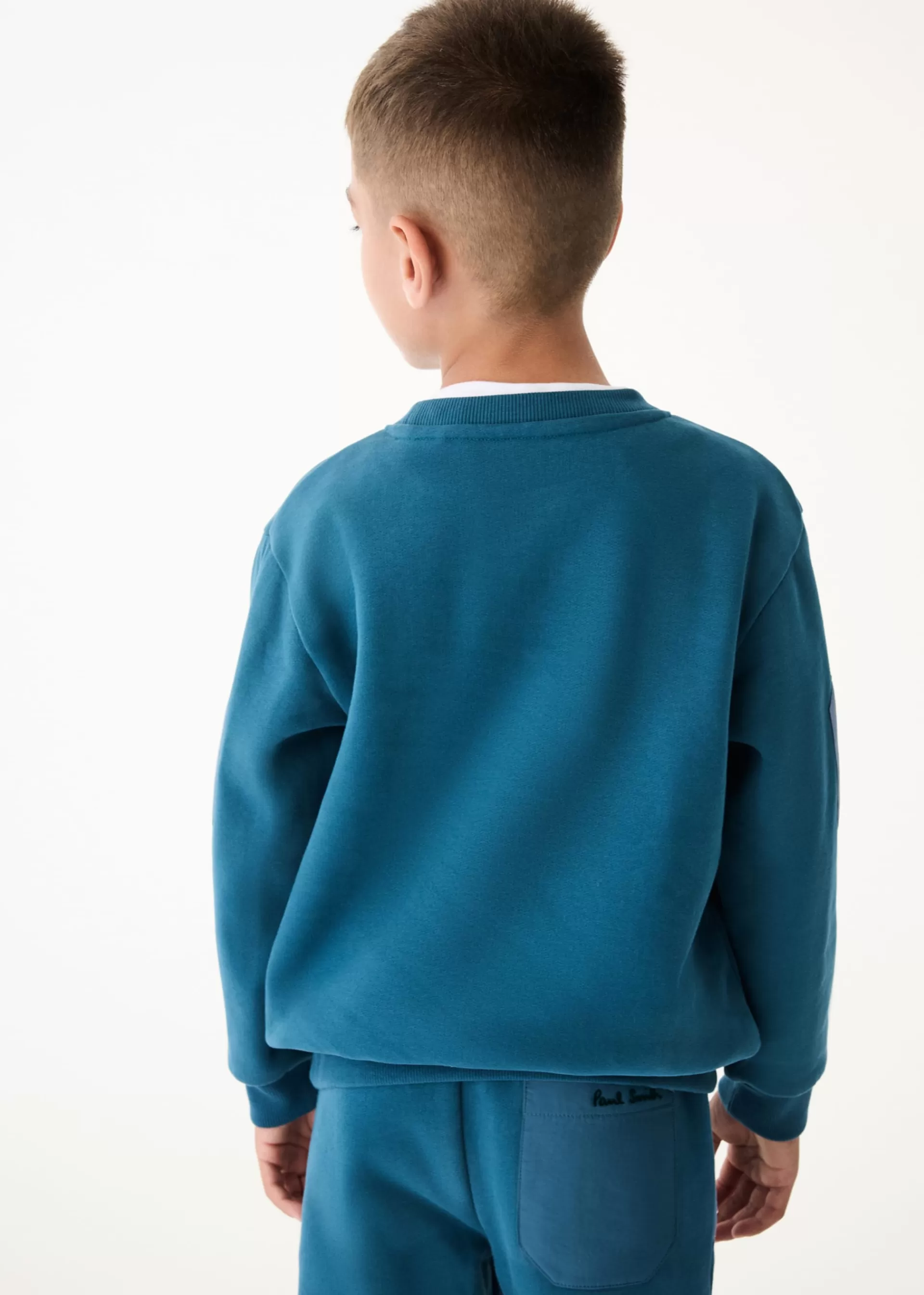 2-13 Years Mid Blue Mixed-Media Sweatshirt>Paul Smith Online