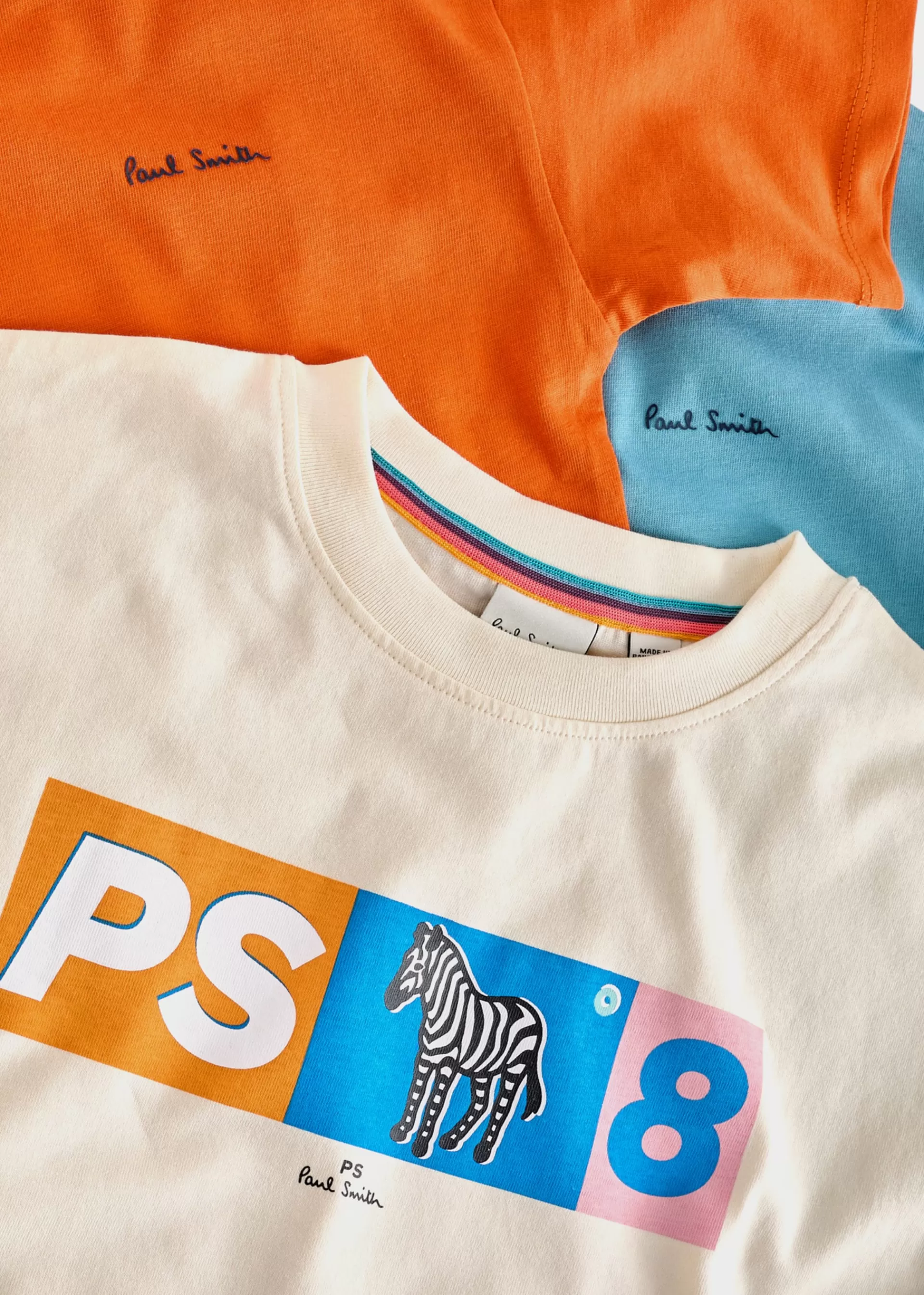 2-13 Years Orange, Teal & Yellow T-Shirts 3 Pack>Paul Smith Shop