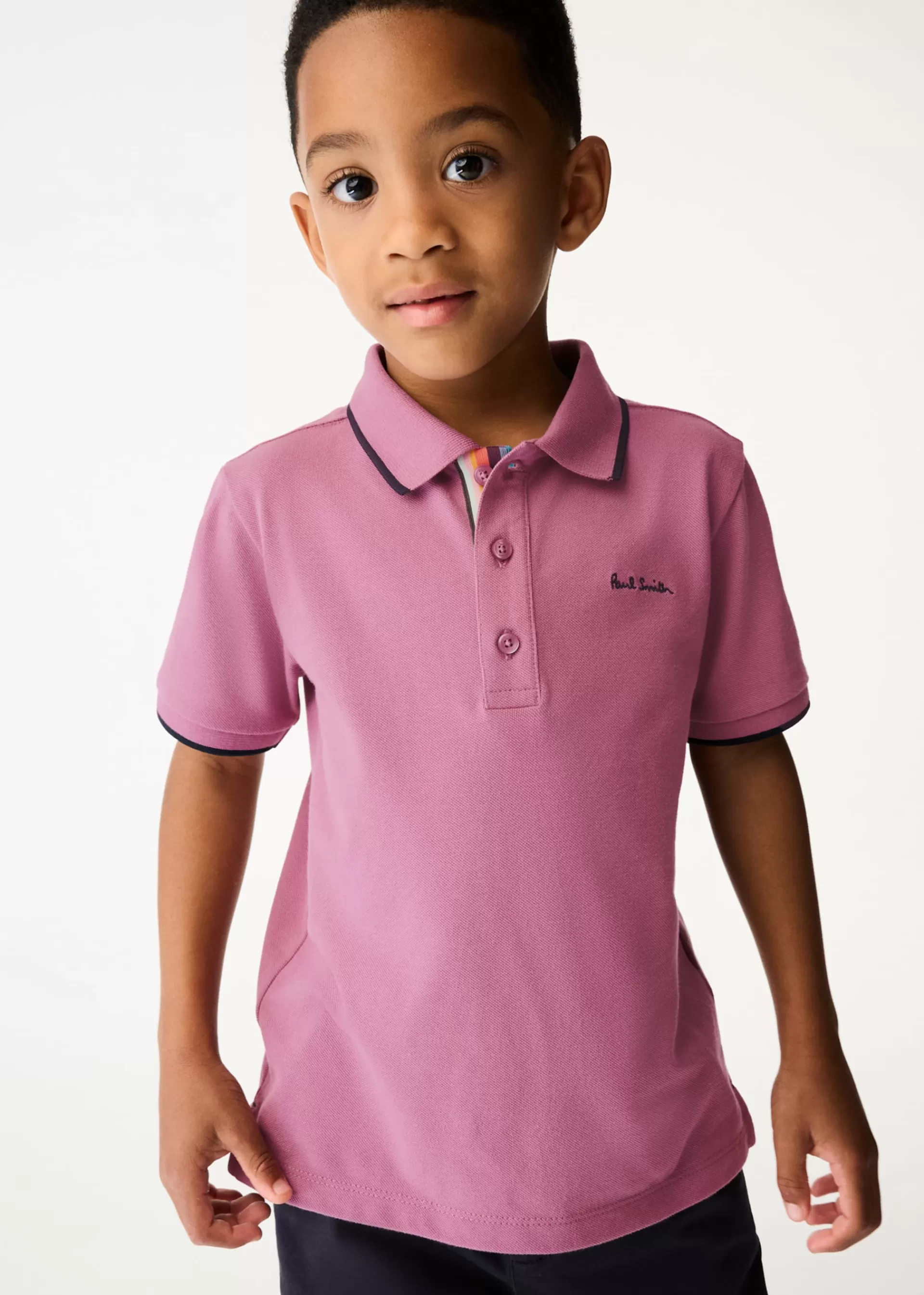 2-13 Years Pale Purple Signature Logo Polo Shirt>Paul Smith Best