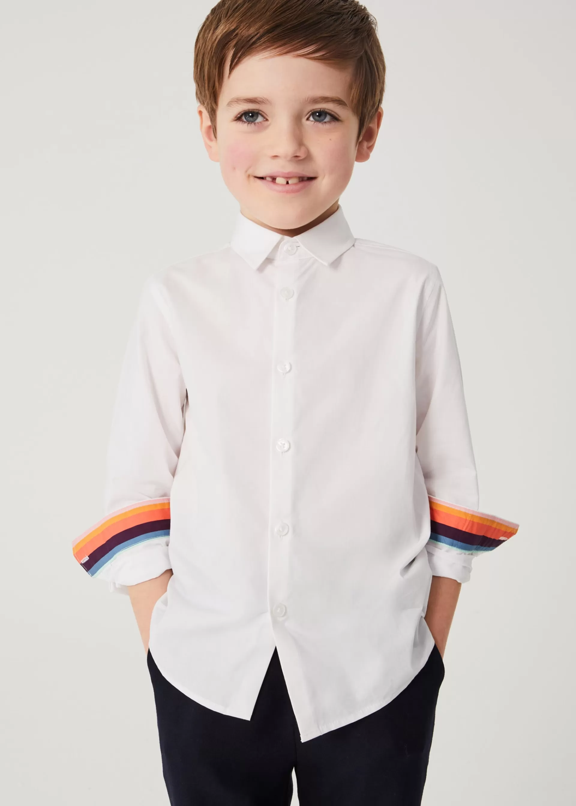 2-13 Years White Cotton Shirt>Paul Smith Outlet