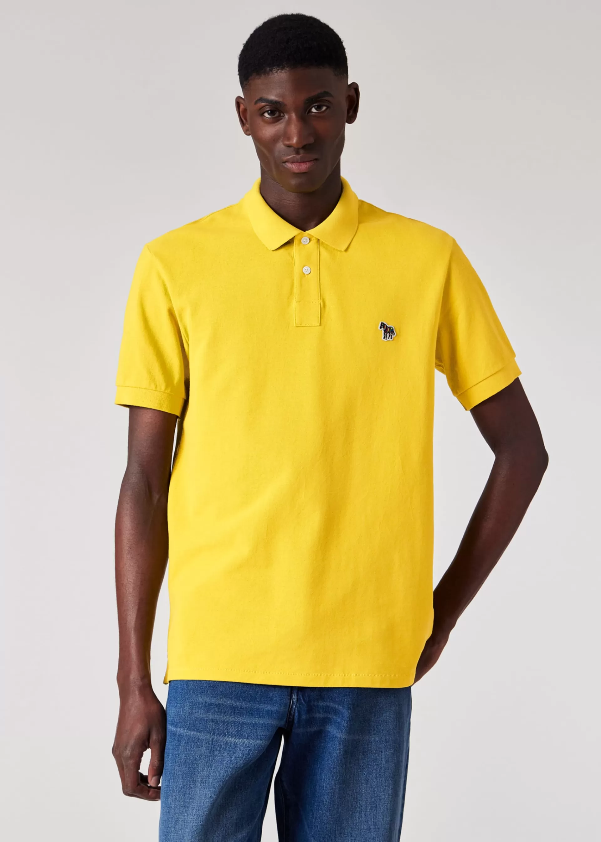Yellow Chartreuse Organic Cotton Zebra Polo Shirt>Paul Smith Outlet