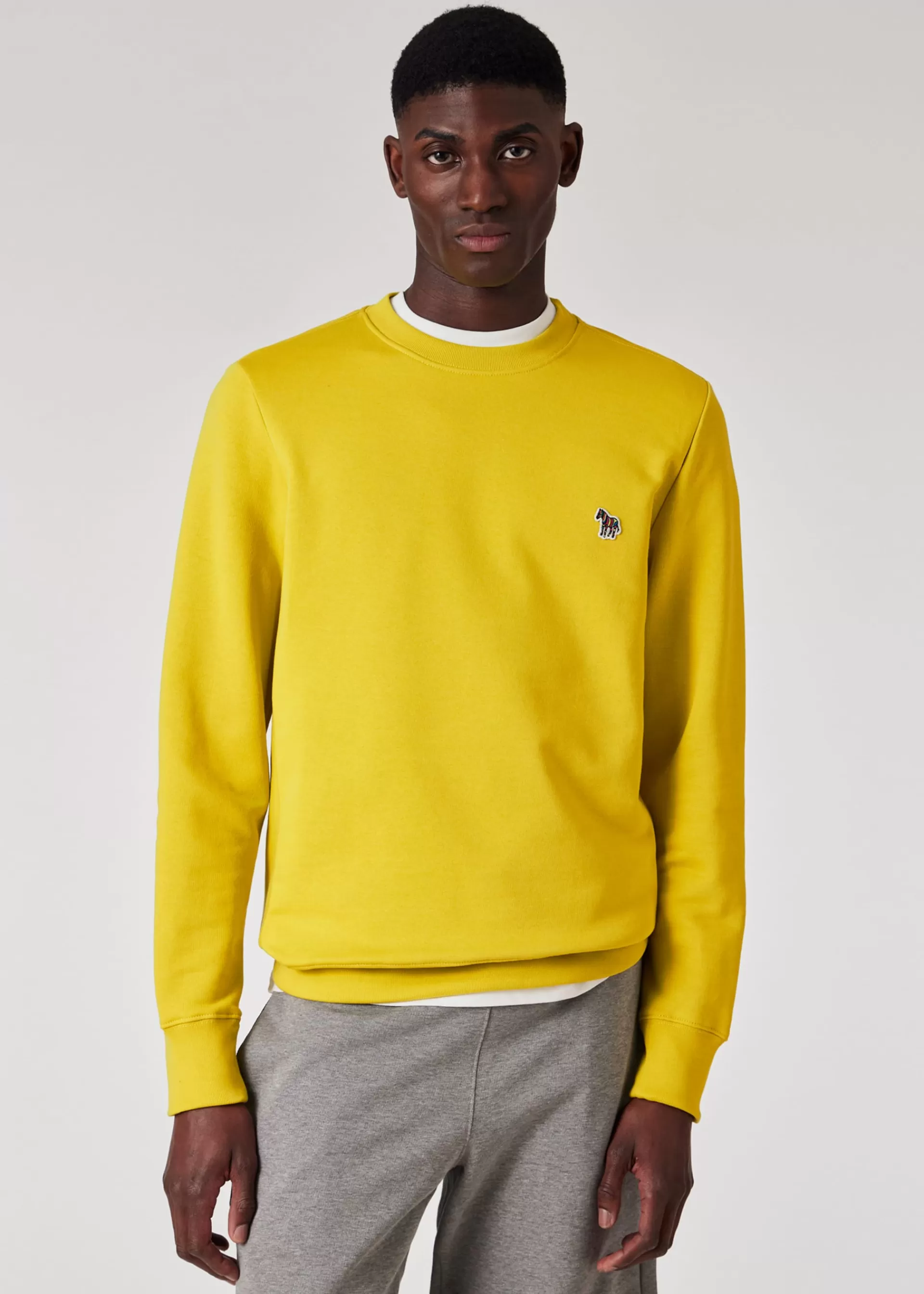 Yellow Chartreuse Zebra Logo Organic Cotton Sweatshirt>Paul Smith Flash Sale