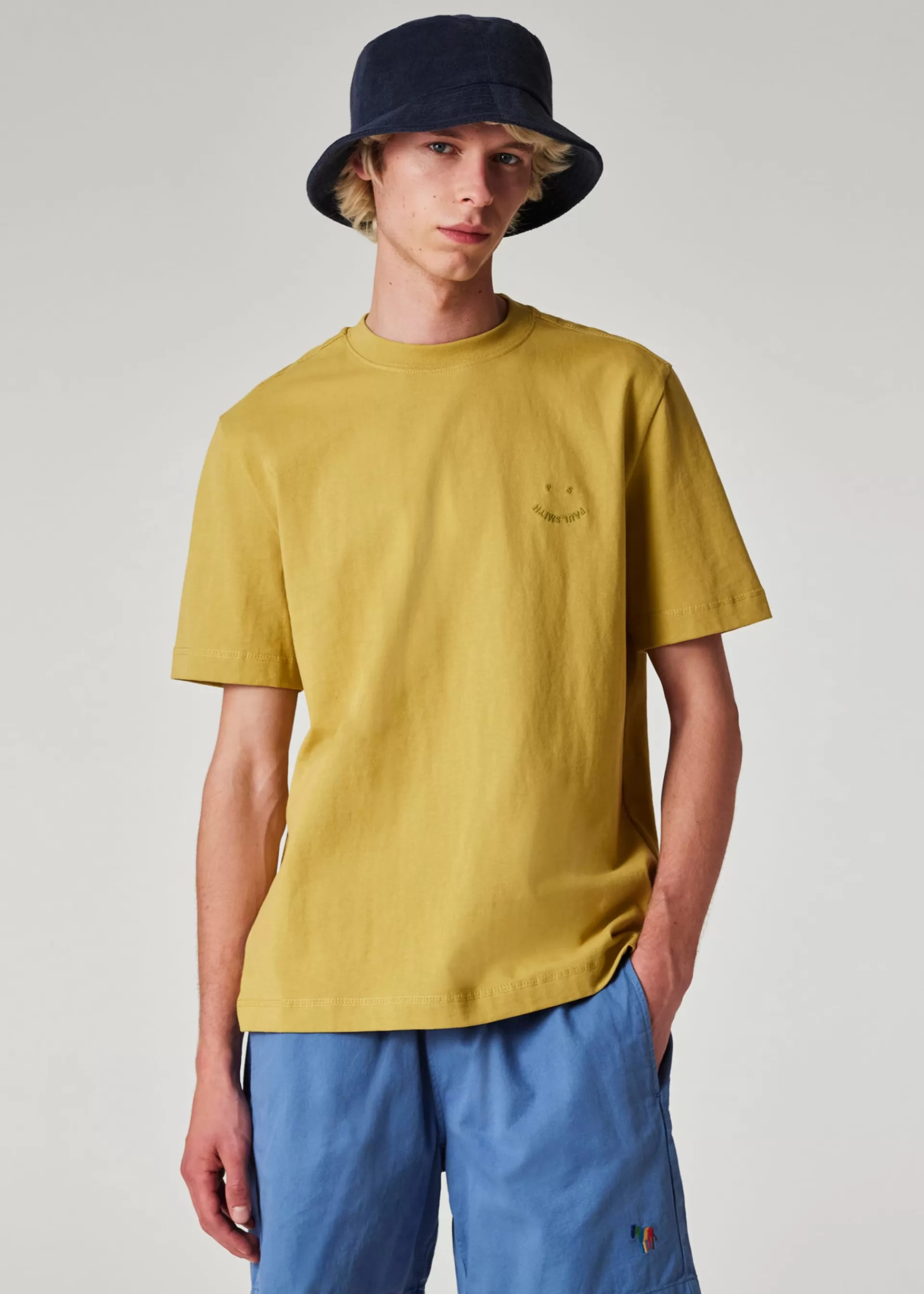 'Happy' Piece Dyed T-Shirt>Paul Smith Clearance