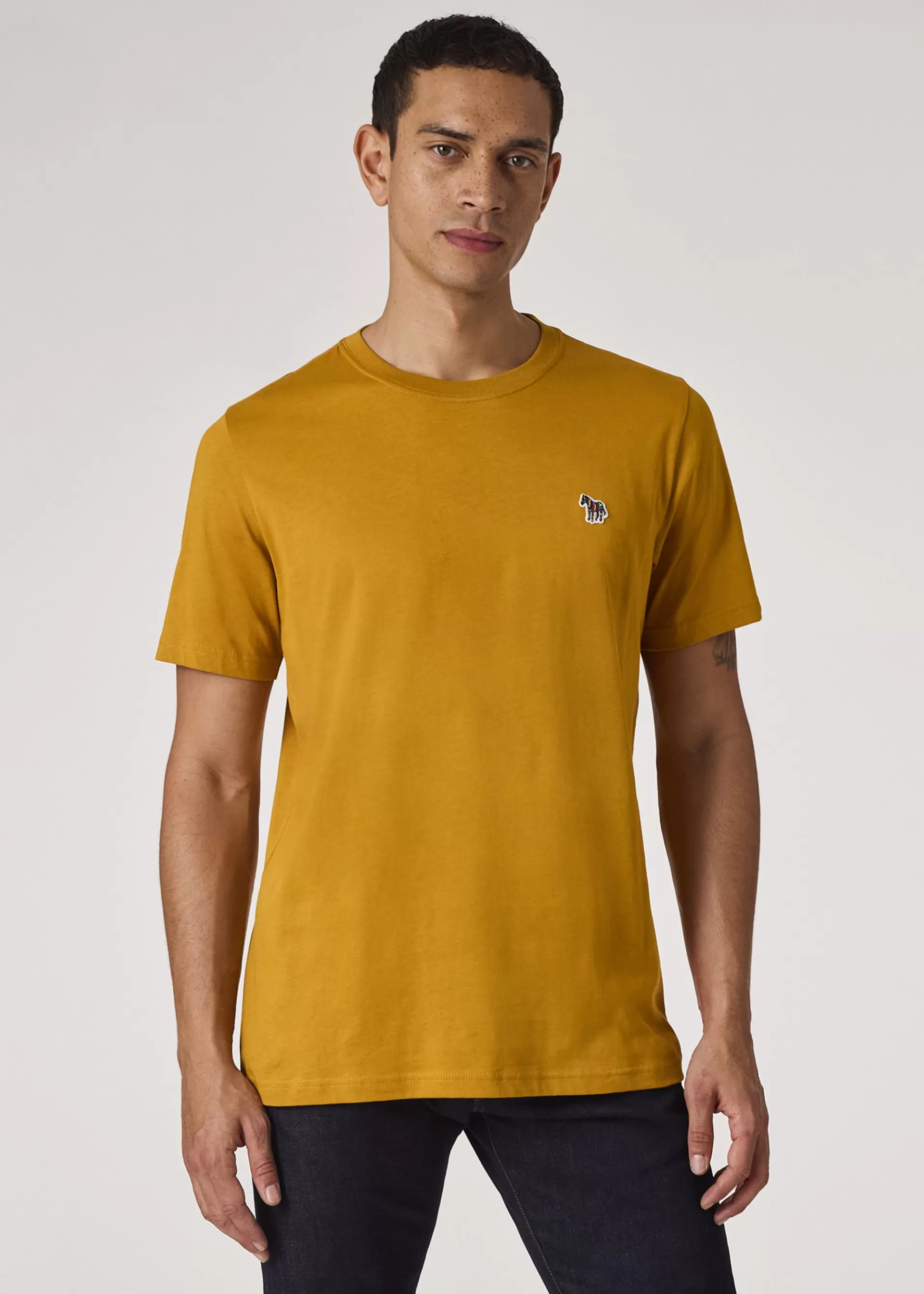 Yellow Ochre Organic Cotton Zebra Logo T-Shirt>Paul Smith Best Sale