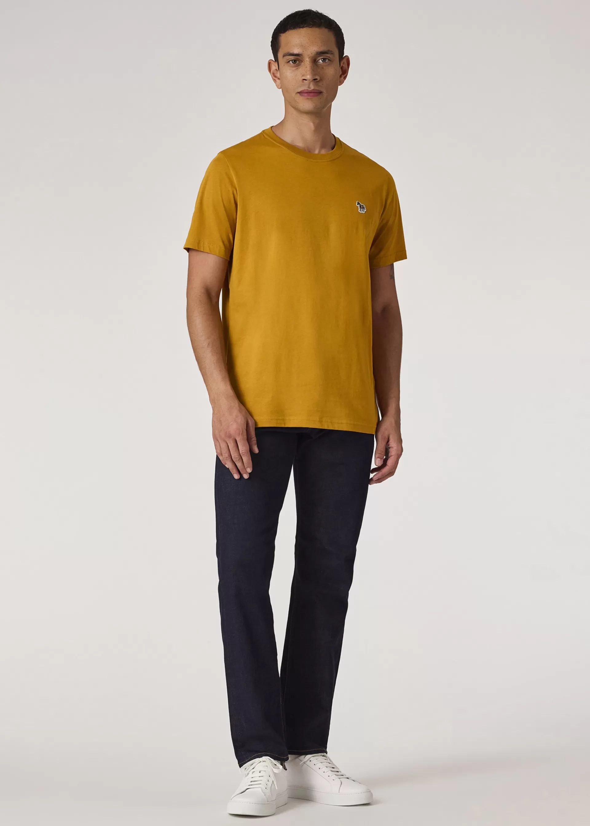 Yellow Ochre Organic Cotton Zebra Logo T-Shirt>Paul Smith Best Sale